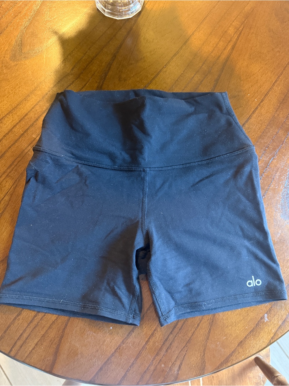 ALO Yoga Black High-Rise Bike Shorts